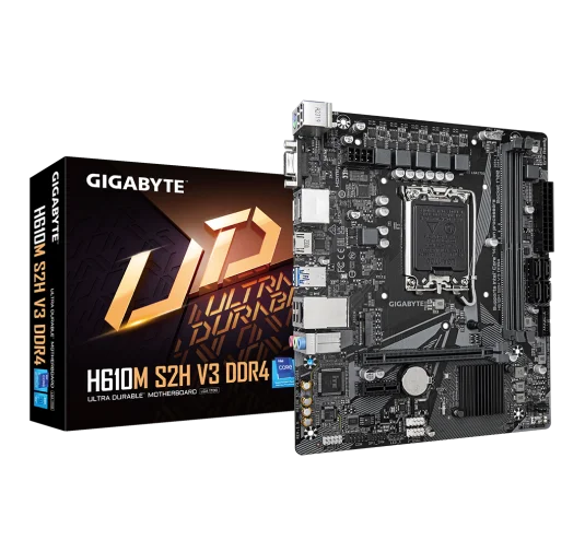 Carte Mère Gigabyte H610M-S2H V3 DDR4 mATX LGA1700 DDR4 USB3.2 M.2