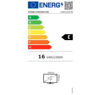 Ecran iiyama 24" XUB2493HS-B6 1920x1080 100Hz 0.5ms