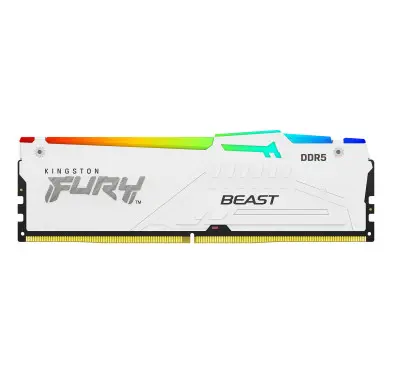 DDR5 Kingston FURY Beast RGB Kit 32Go 2x16Go 5600Mhz CL36 Blanc