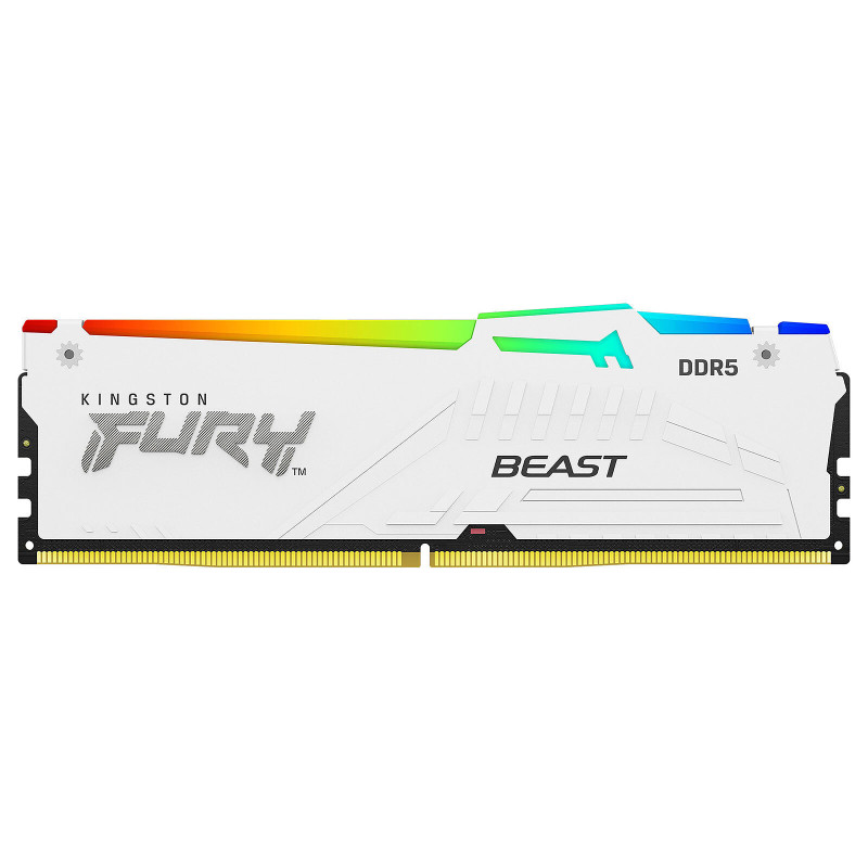 DDR5 Kingston FURY Beast RGB Kit 32Go 2x16Go 5600Mhz CL36 Blanc DDR5 Kingston FURY Beast RGB Kit 32Go 2x16Go 5600Mhz CL36 Blanc
