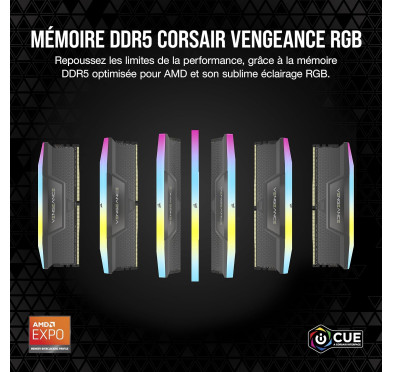DDR5 Corsair Vengeance RGB Kit 32Go 2x16Go 5600Mhz CL36 EXPO