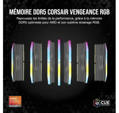 DDR5 Corsair Vengeance RGB Kit 32Go 2x16Go 5600Mhz CL36 EXPO