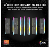 DDR5 Corsair Vengeance RGB Kit 32Go 2x16Go 5600Mhz CL36 EXPO