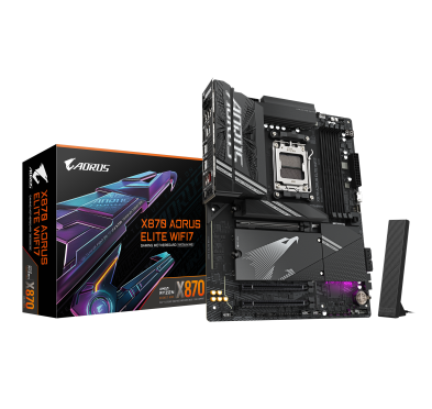 Carte Mère Gigabyte X870 AORUS ELITE WIFI7 ATX AM5 DDR5 Wifi 7