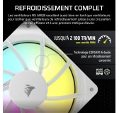 Ventilateur Corsair RS120 ARGB 120mm Blanc Ventilateur Corsair RS120 ARGB 120mm Blanc