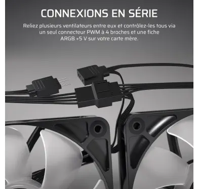 Ventilateur Corsair RS120 ARGB 120mm Noir