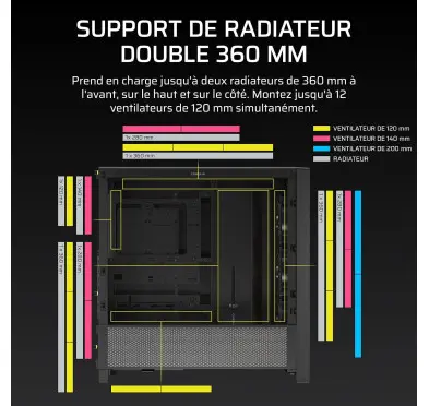 Boitier Corsair FRAME 4000D RS ARGB Noir