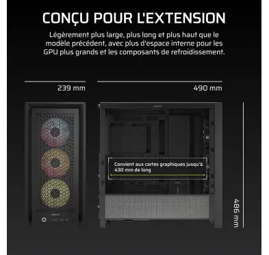 Boitier Corsair FRAME 4000D RS ARGB Noir