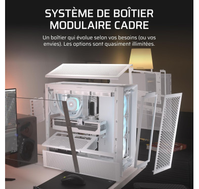 Boitier Corsair FRAME 4000D RS ARGB Blanc