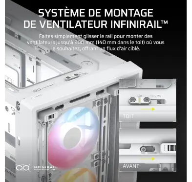 Boitier Corsair FRAME 4000D RS ARGB Blanc