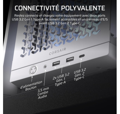 Boitier Corsair FRAME 4000D RS ARGB Blanc