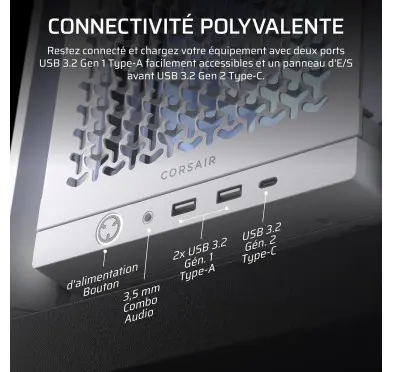 Boitier Corsair FRAME 4000D RS ARGB Blanc