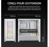 Boitier Corsair FRAME 4000D RS ARGB Blanc