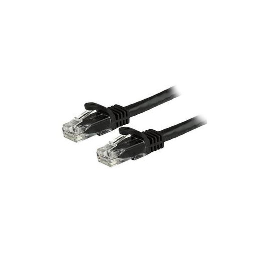 Cable Réseaux RJ45 25cm Droit Cat6A S/FTP Blindé Noir