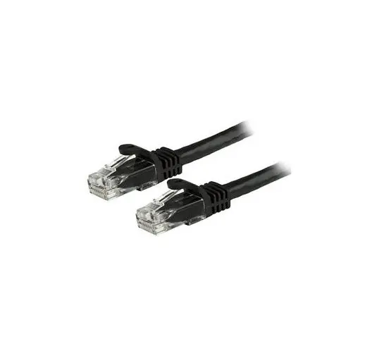 Cable Réseaux RJ45 25cm Droit Cat6A S/FTP Blindé Noir