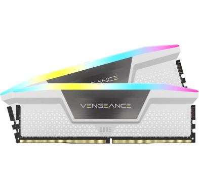 DDR5 Corsair Vengeance RGB Kit 32Go 2x16Go 5600Mhz CL40 Blanc XMP