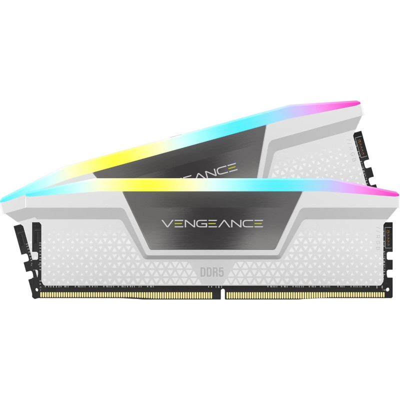 DDR5 Corsair Vengeance RGB Kit 32Go 2x16Go 5600Mhz CL40 Blanc XMP DDR5 Corsair Vengeance RGB Kit 32Go 2x16Go 5600Mhz CL40 Blanc XMP