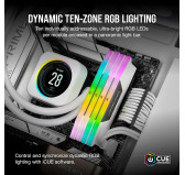 DDR5 Corsair Vengeance RGB Kit 32Go 2x16Go 5600Mhz CL40 Blanc XMP DDR5 Corsair Vengeance RGB Kit 32Go 2x16Go 5600Mhz CL40 Blanc XMP