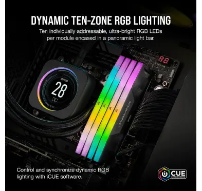 DDR5 Corsair Vengeance RGB Kit 32Go 2x16Go 5600Mhz CL40 XMP