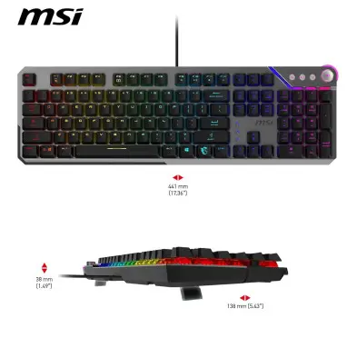 Clavier MSI Strike 600 Silent (Kailh Midnight Pro Silent Tactile)