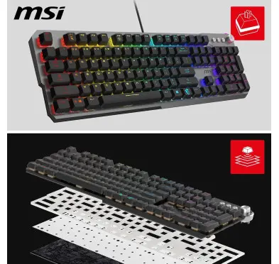 Clavier MSI Strike 600 Silent (Kailh Midnight Pro Silent Tactile)