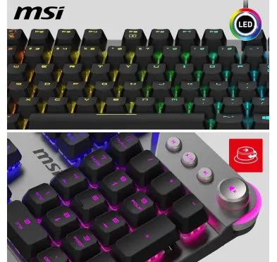 Clavier MSI Strike 600 Silent (Kailh Midnight Pro Silent Tactile)