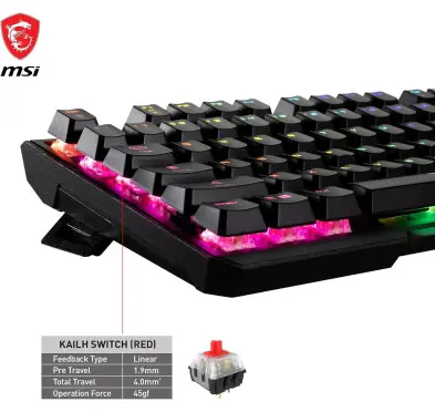 Clavier MSI Vigor GK41 Gaming (Kailh Red)