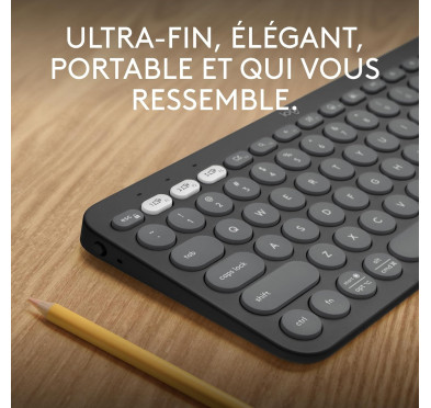 Clavier Logitech Pebble Keys 2 K380s Graphite Multi-Device Bluetooth