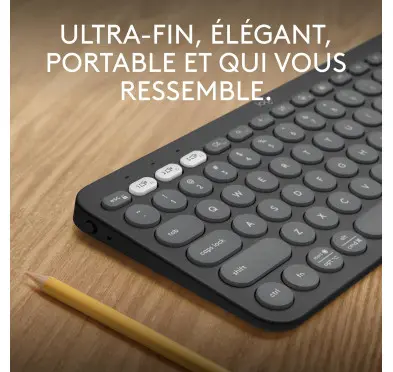 Clavier Logitech Pebble Keys 2 K380s Graphite Multi-Device Bluetooth