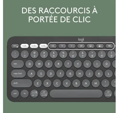 Clavier Logitech Pebble Keys 2 K380s Graphite Multi-Device Bluetooth