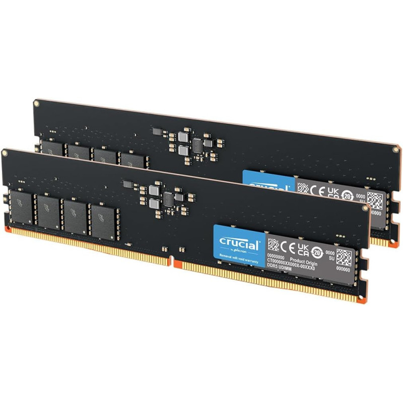 DDR5 Crucial Kit 32Go 2x16Go 5600Mhz CL46 DDR5 Crucial Kit 32Go 2x16Go 5600Mhz CL46