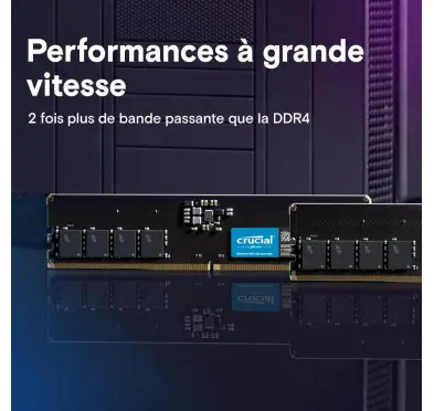 DDR5 Crucial Kit 32Go 2x16Go 5600Mhz CL46