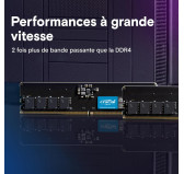 DDR5 Crucial Kit 32Go 2x16Go 5600Mhz CL46 DDR5 Crucial Kit 32Go 2x16Go 5600Mhz CL46