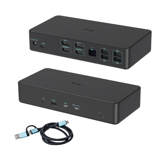 Station d'Accueil i-tec USB-C Dual 4K HDMI DP PD100W