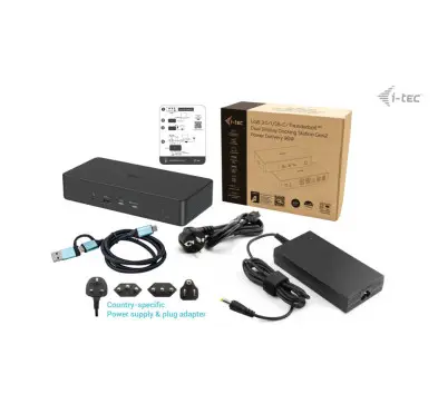 Station d'Accueil i-tec USB-C Dual 4K HDMI DP PD100W