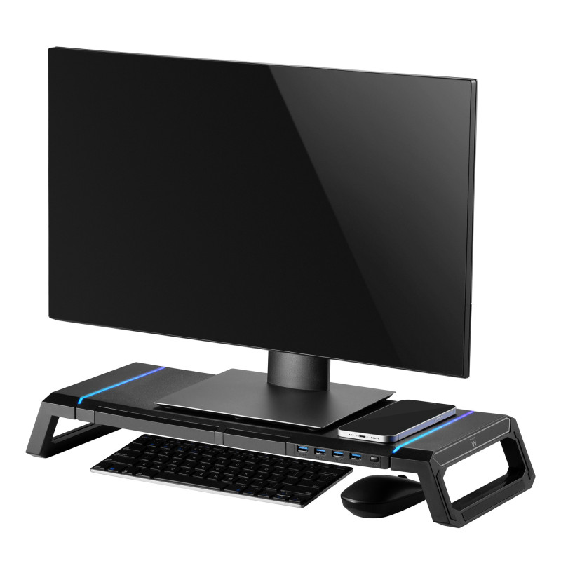 Support réhausseur d'écran RGB avec HUB 4xUSB Ewent EW1268 Support réhausseur d'écran RGB avec HUB 4xUSB Ewent EW1268