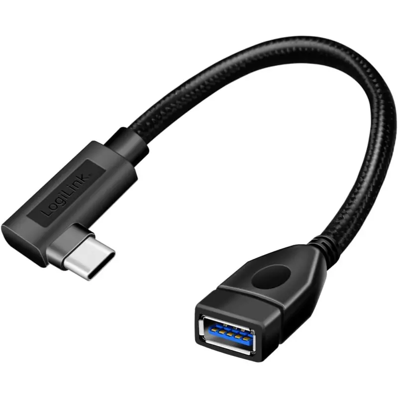 Adaptateur LogiLink CU0100 USB Type-C coudé vers USB A 3.2 OTG
