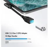 Adaptateur LogiLink CU0100 USB Type-C coudé vers USB A 3.2 OTG