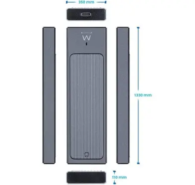 Boitier Externe USB 3.2 Type-C M.2 Nvme Ewent EW7022