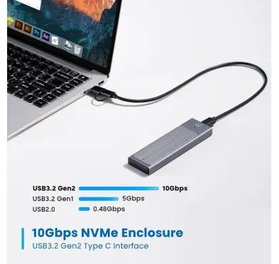 Boitier Externe USB 3.2 Type-C M.2 Nvme Ewent EW7022