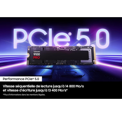 SSD 1To Samsung 9100 PRO MZ-VAP1T0BW M.2 NVMe PCIe 5.0