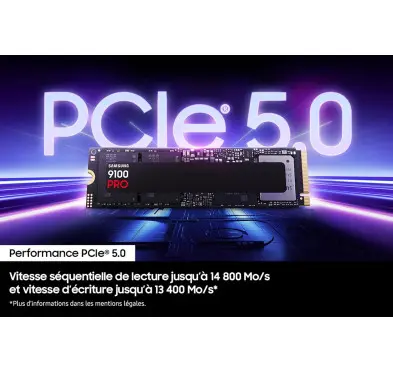 SSD 2To Samsung 9100 PRO MZ-VAP2T0BW M.2 NVMe PCIe 5.0