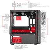 Boitier Mars Gaming MCMESH FRGB MESH 360° Boitier Mars Gaming MCMESH FRGB MESH 360°