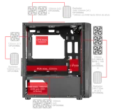Boitier Mars Gaming MCMESH ARGB MESH 360° Boitier Mars Gaming MCMESH ARGB MESH 360°