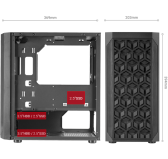 Boitier Mars Gaming MCMESH FRGB MESH 360° Boitier Mars Gaming MCMESH FRGB MESH 360°