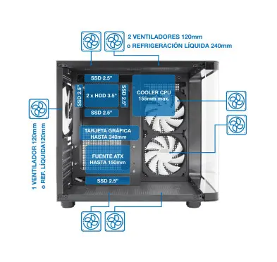 Boîtier Coolbox GM100 Vision ARGB