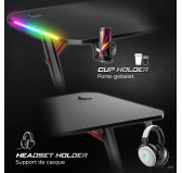 Bureau Gaming Spirit of Gamer HEADQUARTER 250 RGB 120x60cm Bureau Gaming Spirit of Gamer HEADQUARTER 250 RGB 120x60cm