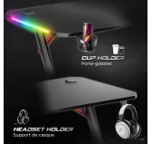 Bureau Gaming Spirit of Gamer HEADQUARTER 250 RGB 120x60cm Bureau Gaming Spirit of Gamer HEADQUARTER 250 RGB 120x60cm