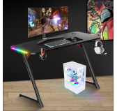 Bureau Gaming Spirit of Gamer HEADQUARTER 250 RGB 120x60cm Bureau Gaming Spirit of Gamer HEADQUARTER 250 RGB 120x60cm