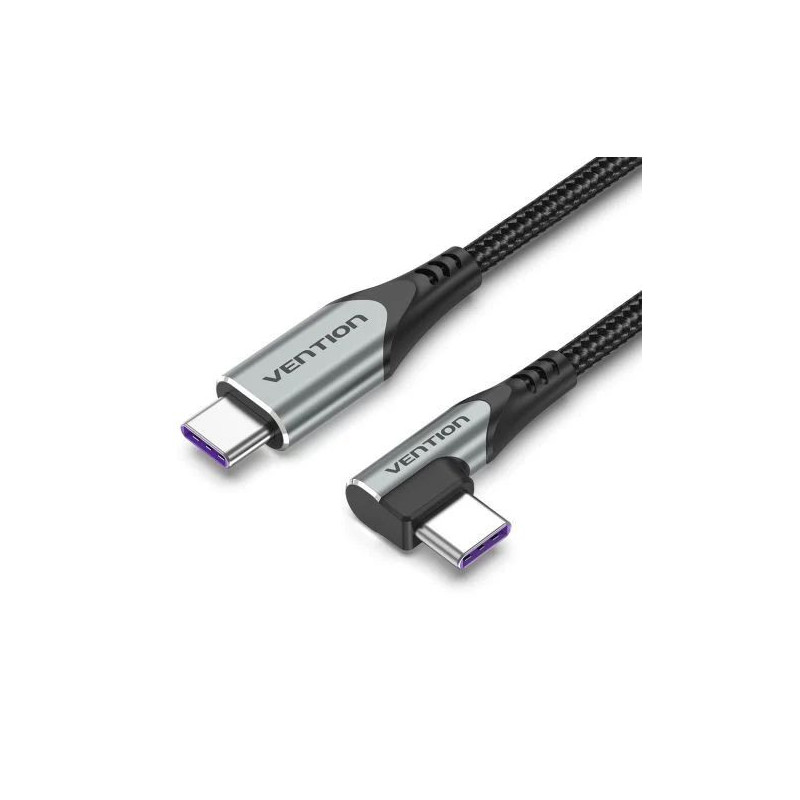 Cable USB Type-C vers Type-C coudé PD 100W Vention 1M